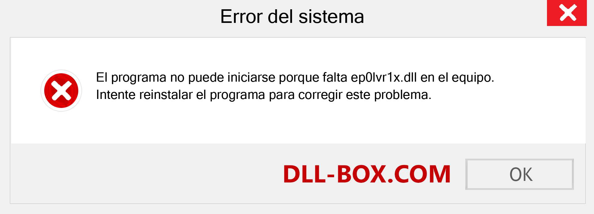 ¿Falta el archivo ep0lvr1x.dll ?. Descargar para Windows 7, 8, 10 - Corregir ep0lvr1x dll Missing Error en Windows, fotos, imágenes